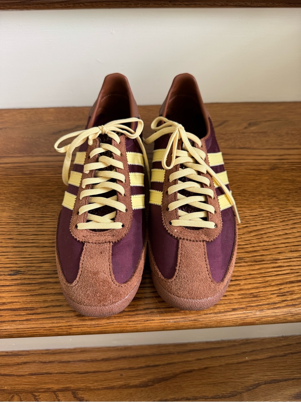 Adidas SL 72 OG Sneakers Women’s 8.5 | Maroon Brown Yellow | Retro Runner - Picture 4 of 12